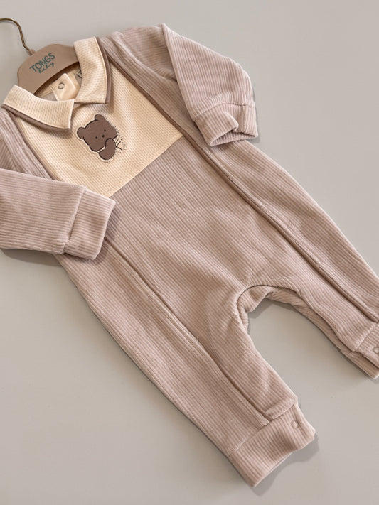 The Teddy Collar Velvet Overall