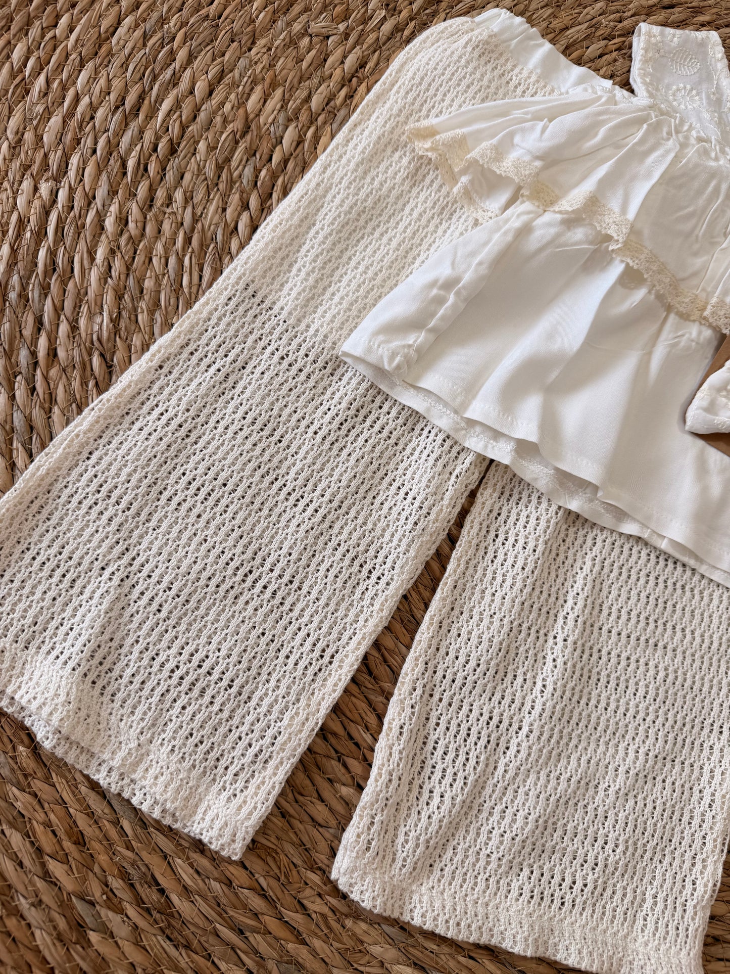 Ivory Ruffled Set