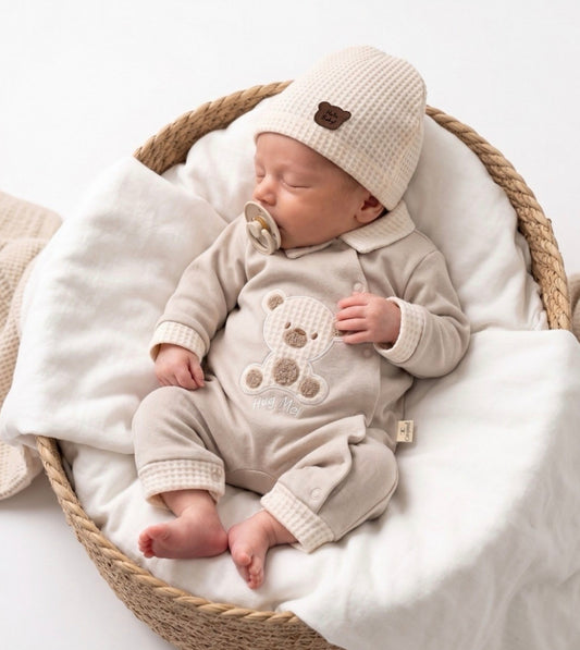 Cozy Teddy Overall Set