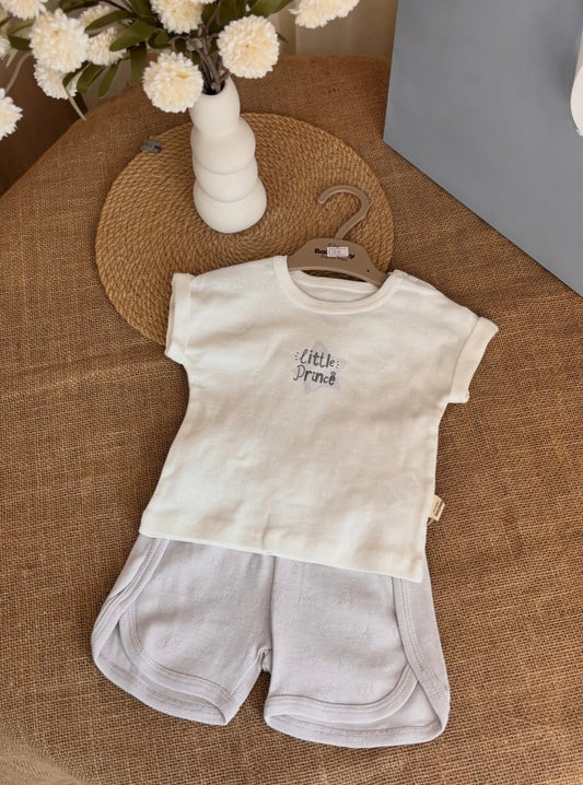 "Little Prince" Cotton T-Shirt & Shorts Set