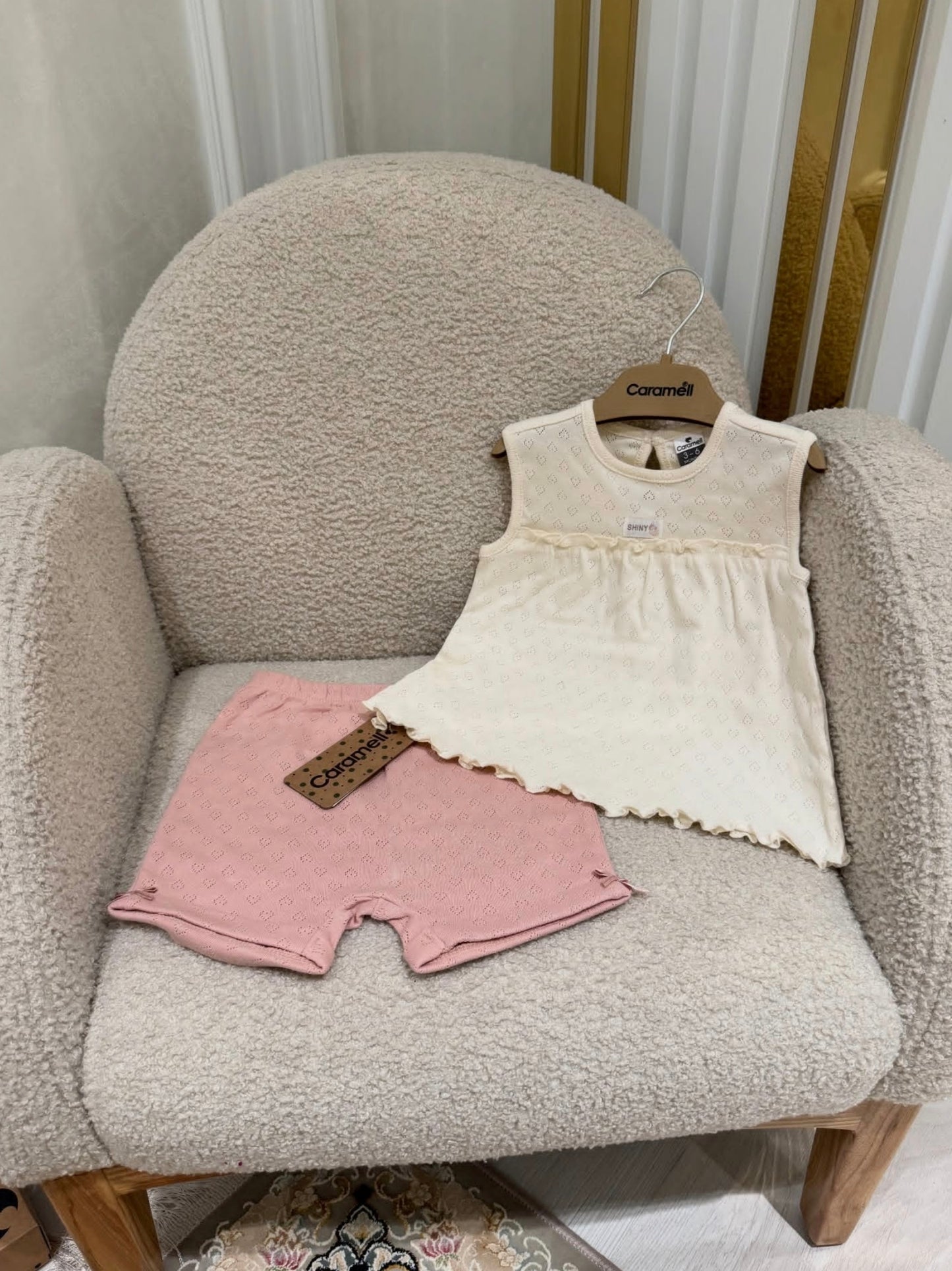 Pointelle Heart Tunic & Bloomers Set