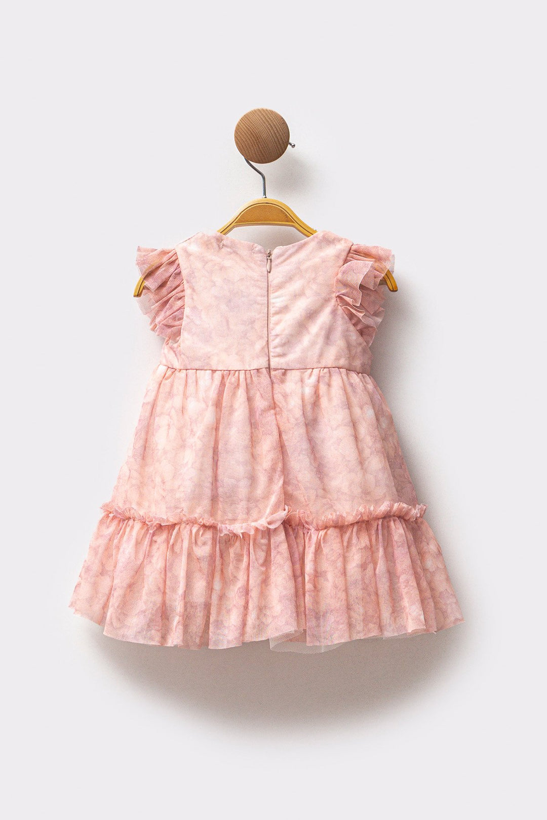 Floral Tulle Ruffled Dress