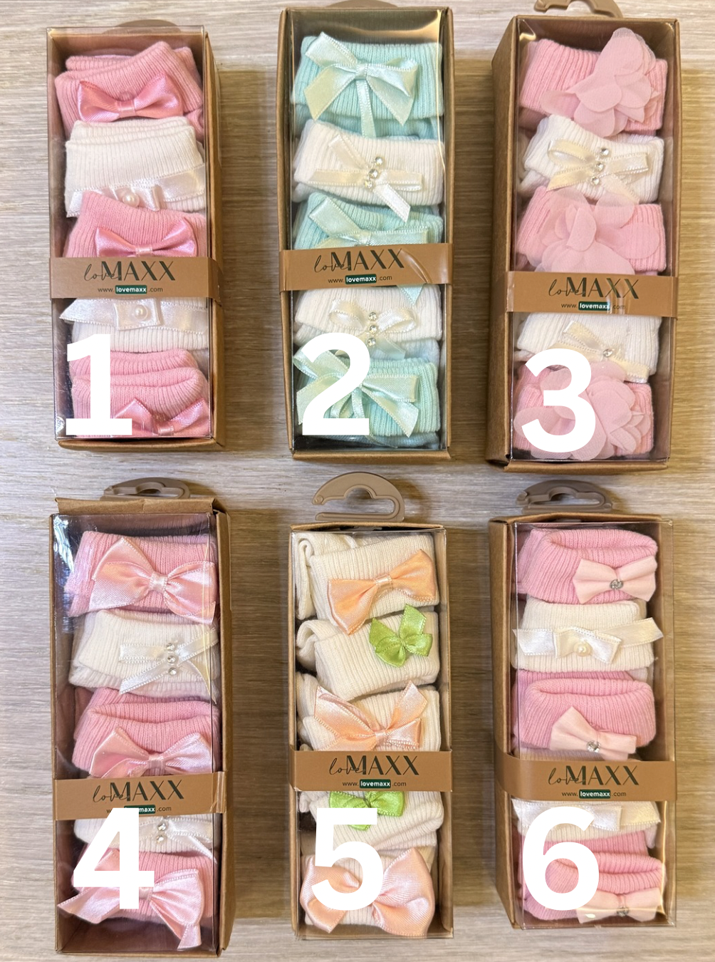 Bow Socks Set (5 pairs)