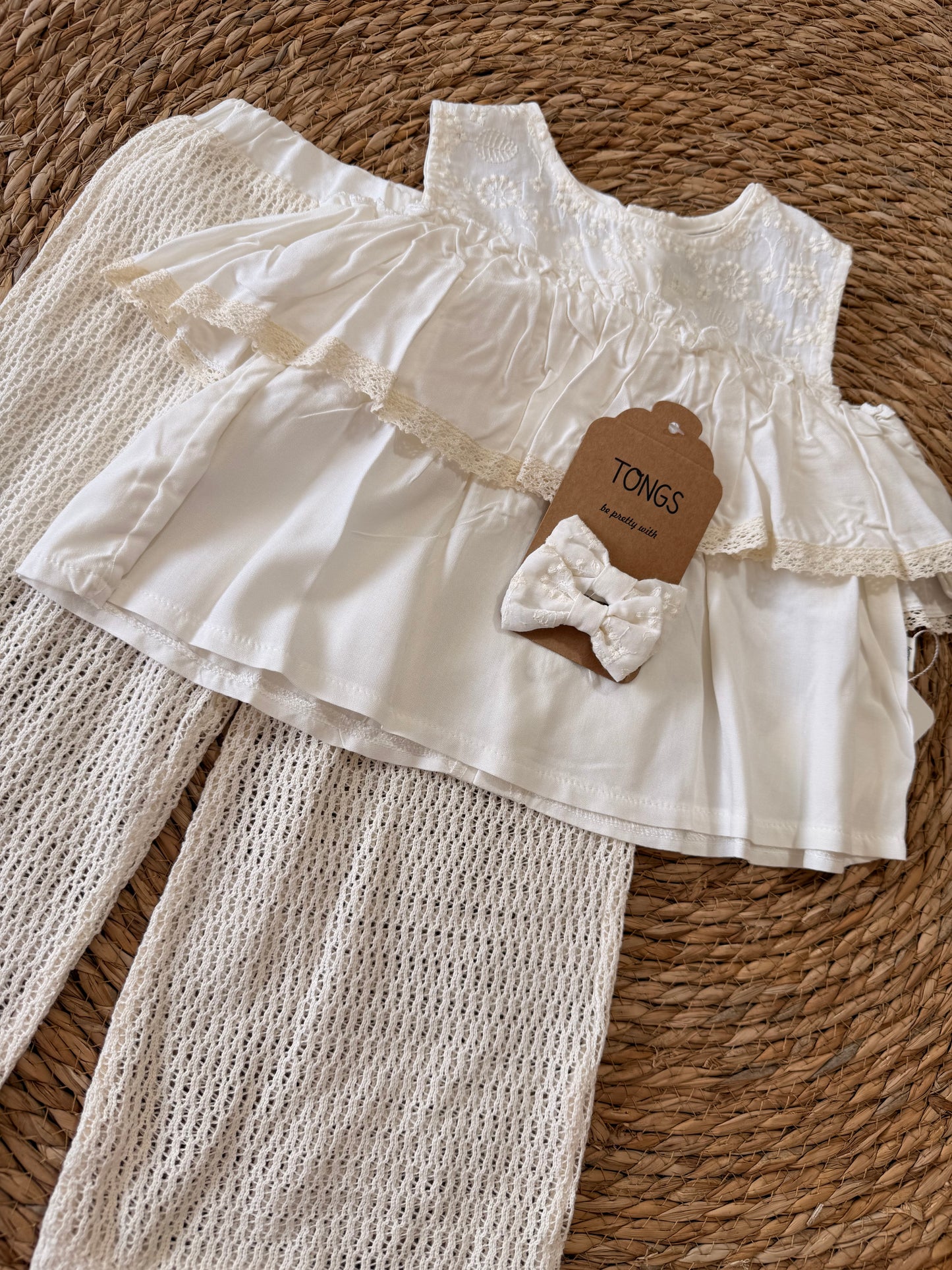 Ivory Ruffled Set