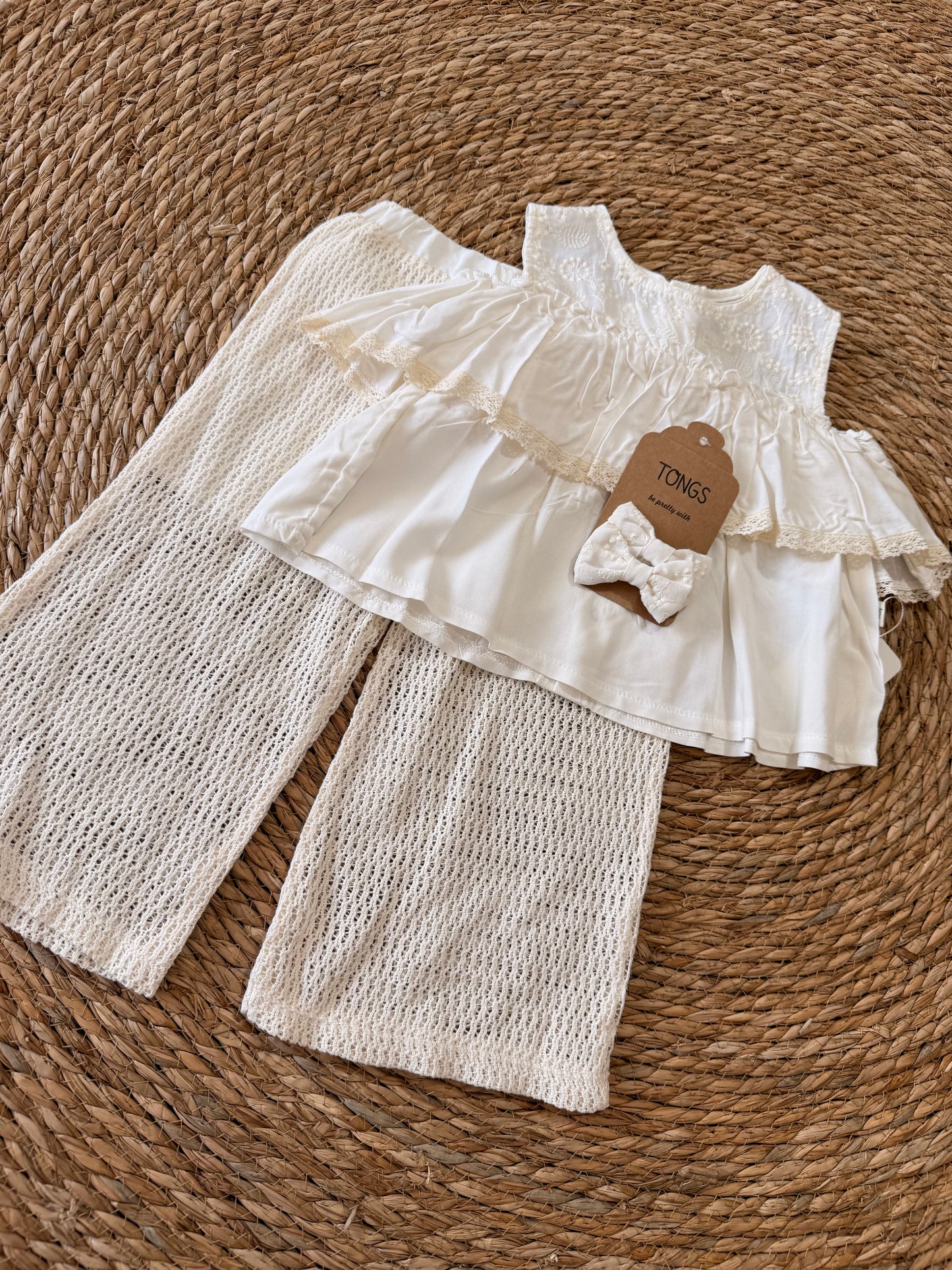 Ivory Ruffled Set