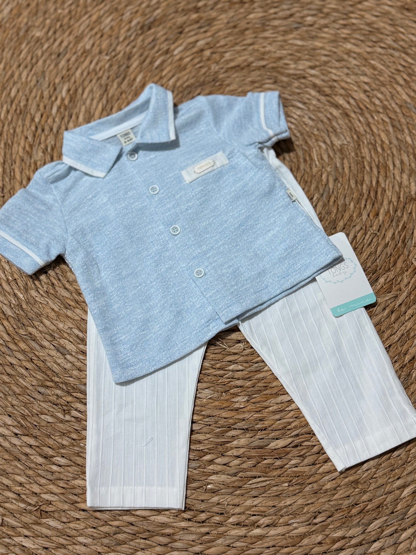 Chambray & Ribbed Set
