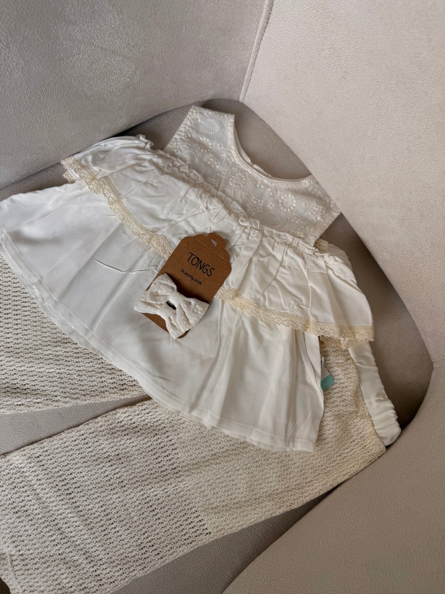 Ivory Ruffled Set