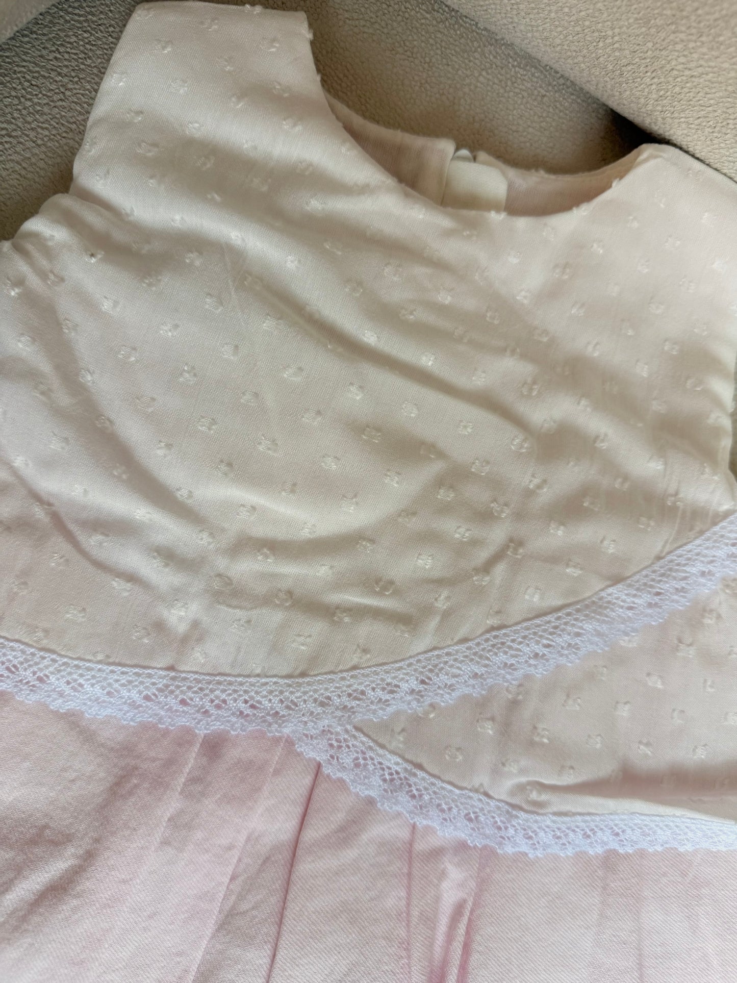 Blush Swiss Dot Cold-Shoulder Dress