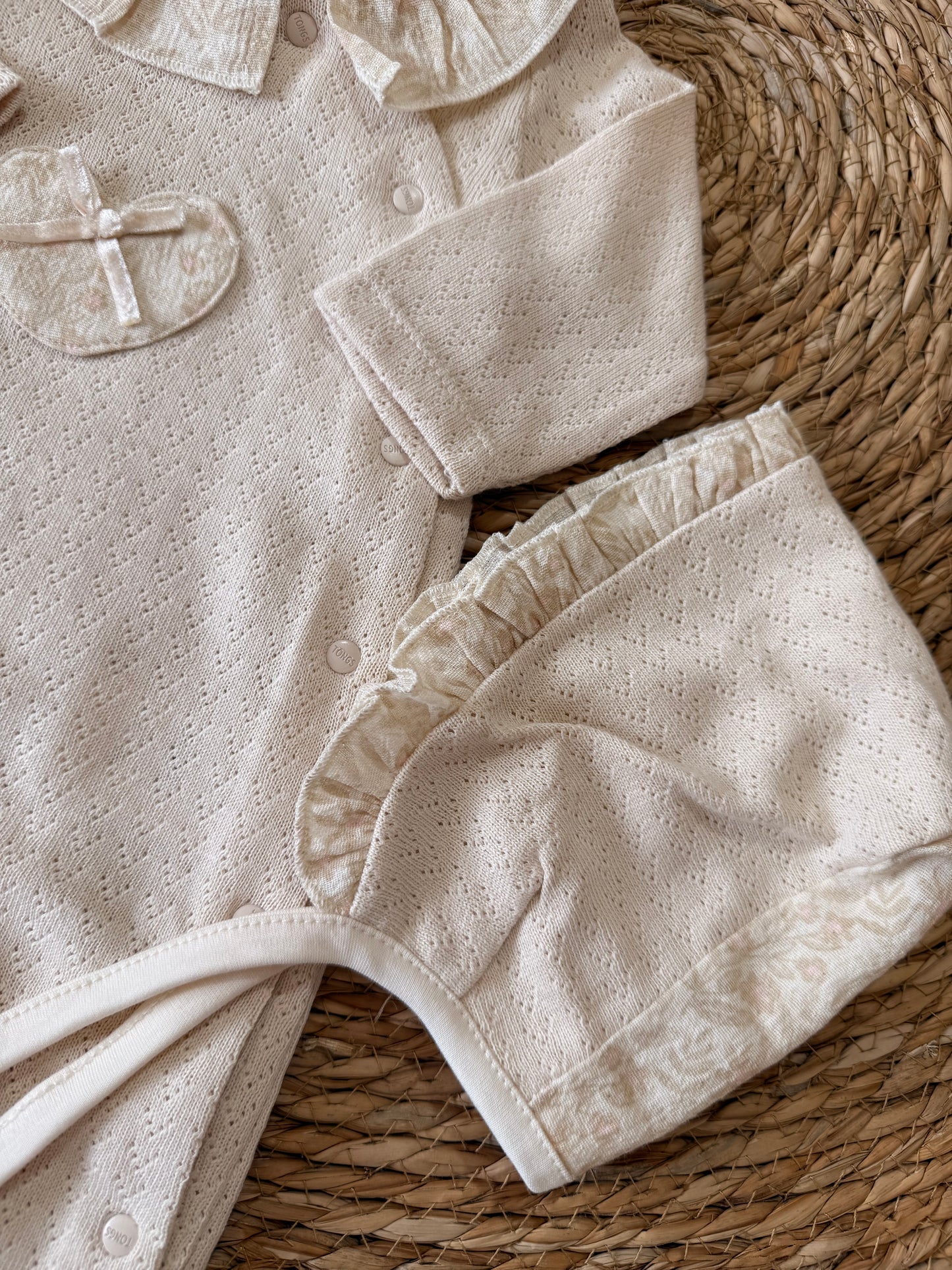Pastoral Heart Pointelle Overall