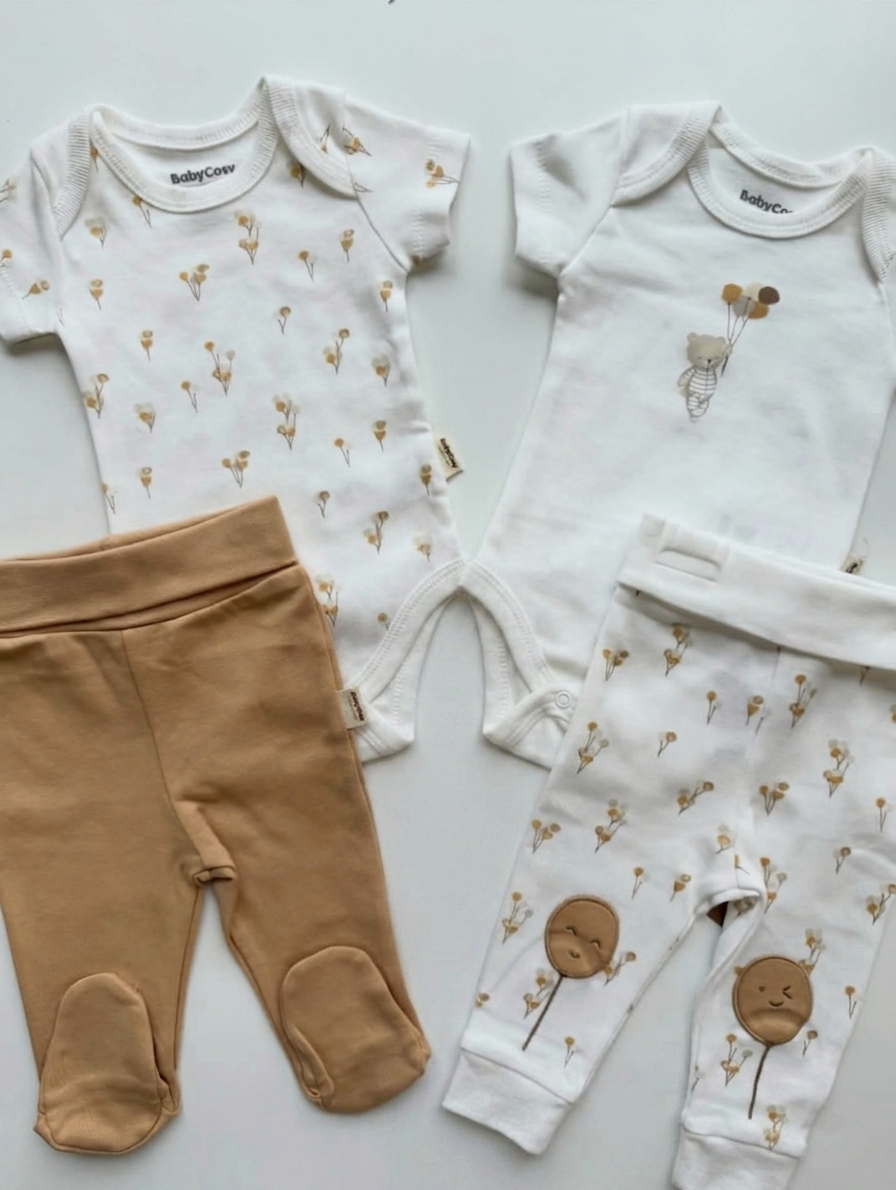 Whimsical Balloon Bodysuit Set (2pcs)