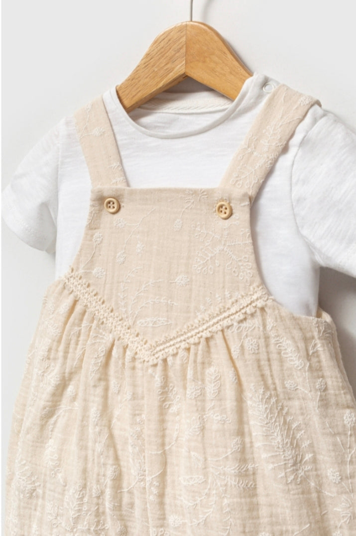 Crispy Flower 2-Piece Salopette Set