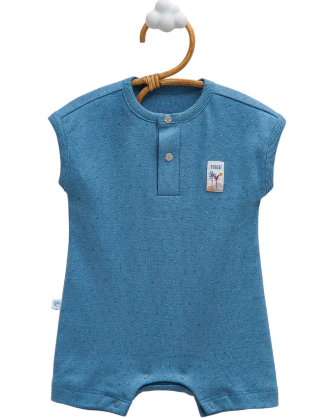 Pointelle Henley Cotton Romper