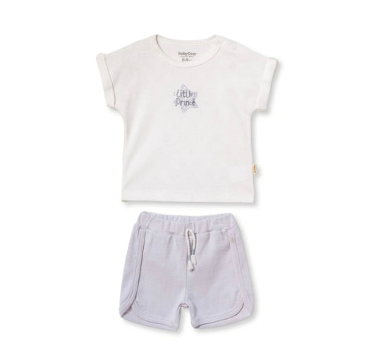"Little Prince" Cotton T-Shirt & Shorts Set