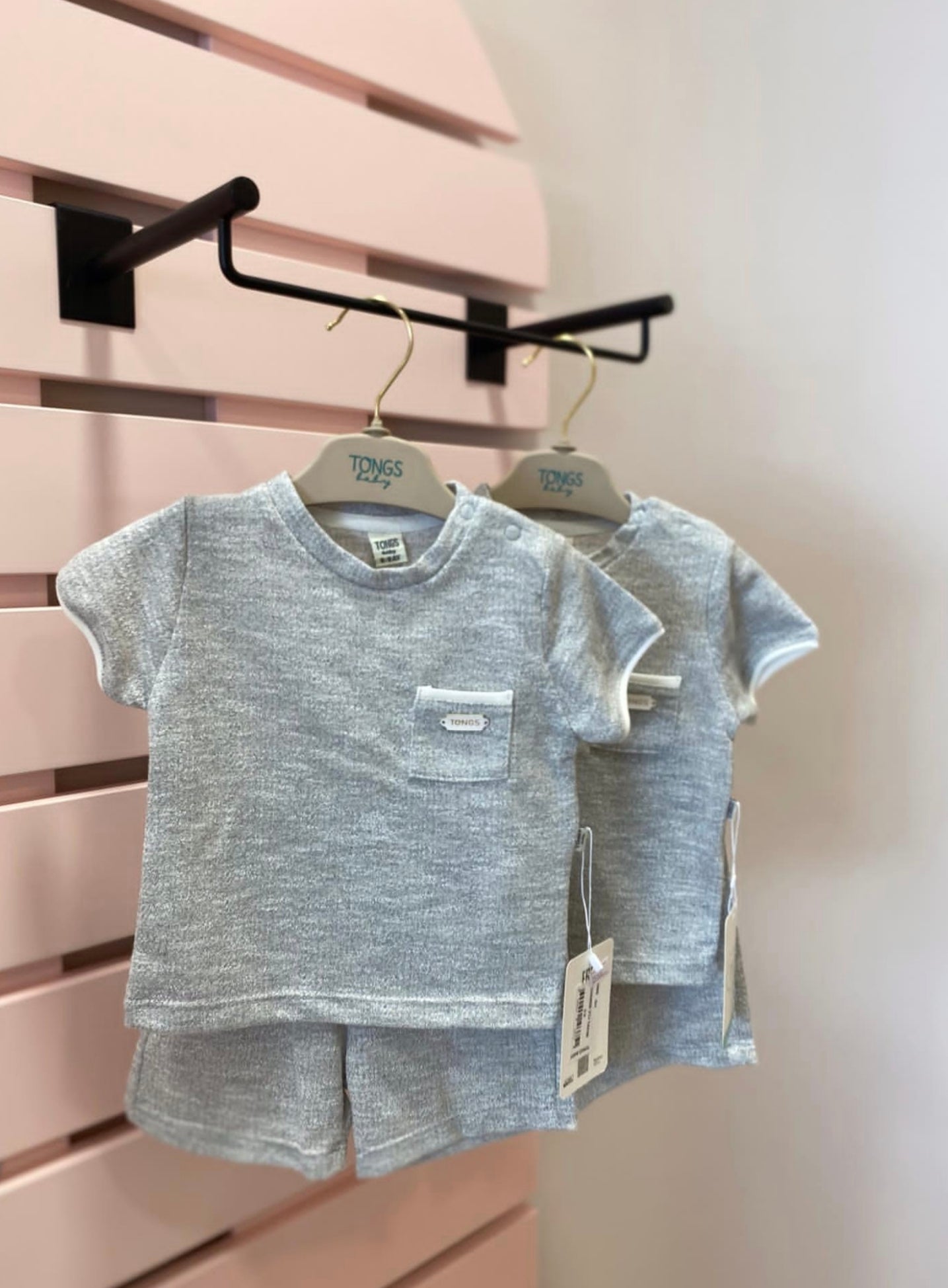 Marled Knit Tee & Shorts Set