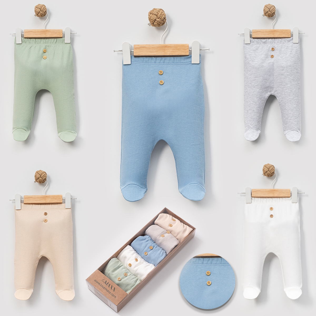 Basic Essential Pants Set (5pcs)