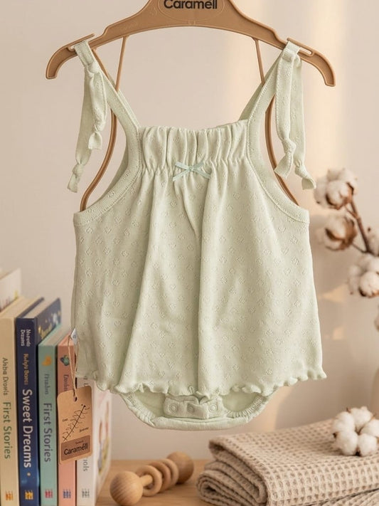 Mauve Ruffled Cotton Bodysuit