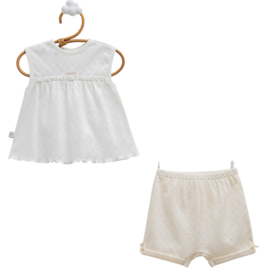 Pointelle Heart Tunic & Bloomers Set