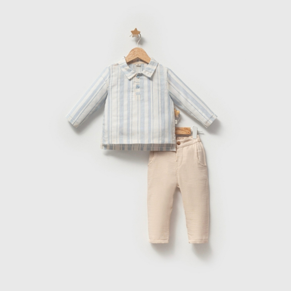 Stripped Linen Set