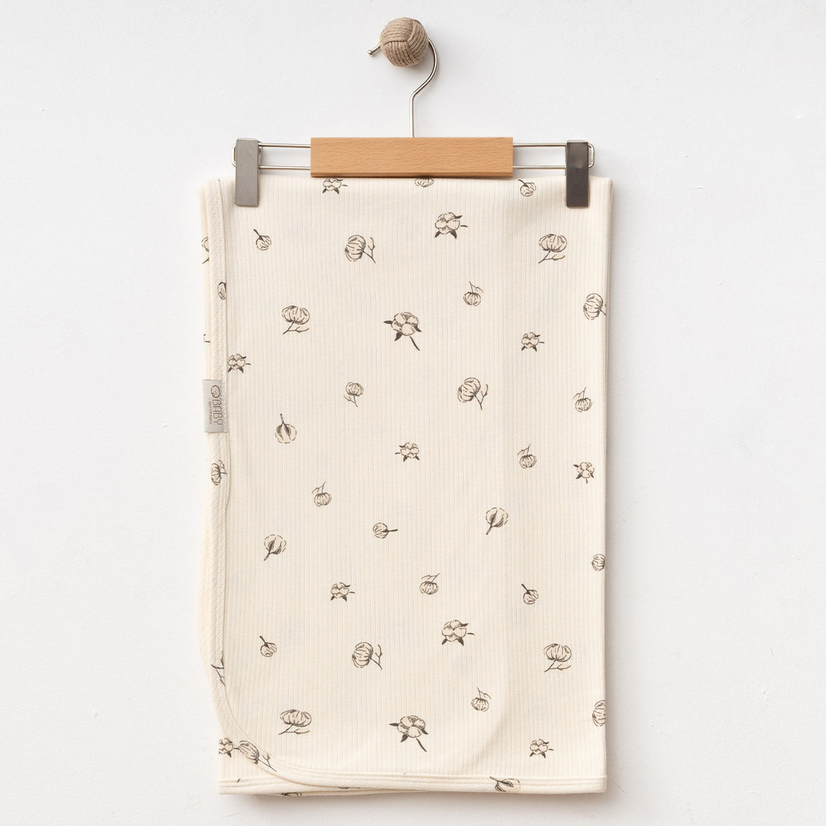 Cotton Flower Ribbed Blanket