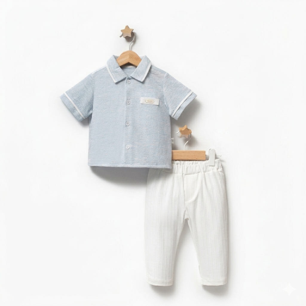 Chambray & Ribbed Set