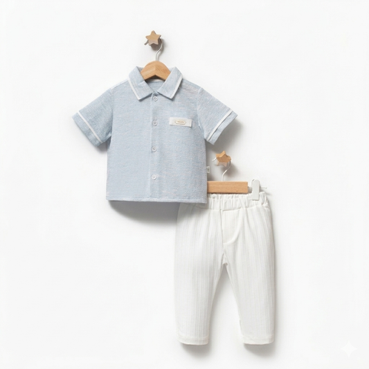 Chambray & Ribbed Set