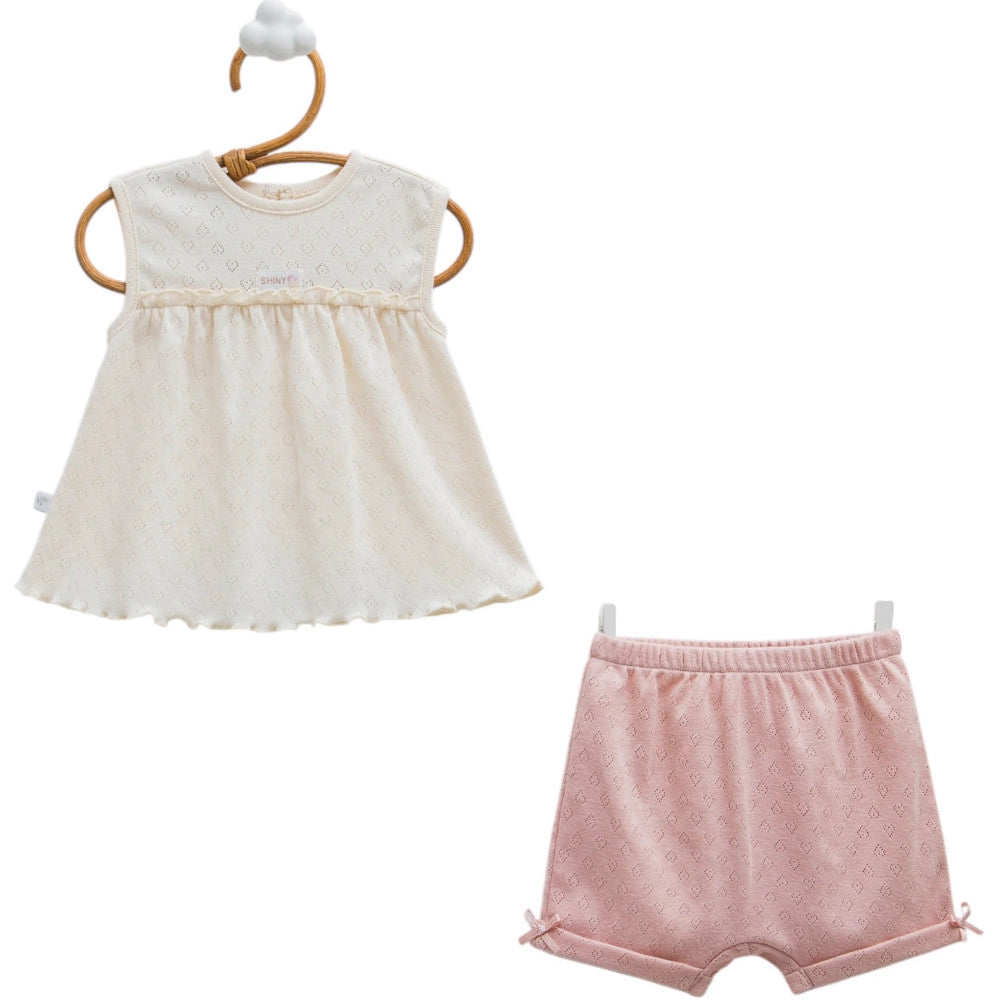Pointelle Heart Tunic & Bloomers Set