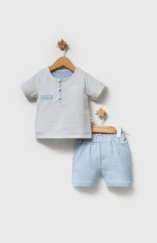 Striped Muslin Celebration Set