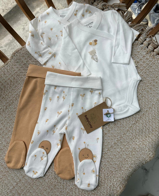 Balloon Themed Footed Pants Set (2pcs)