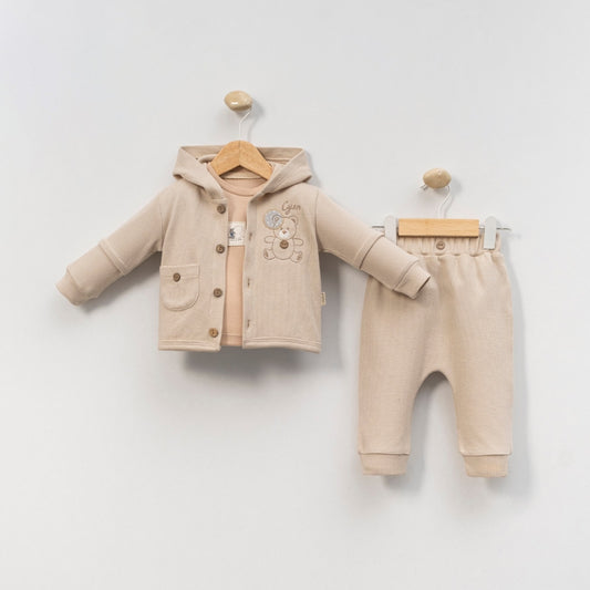 Little Adventurer Teddy Hooded Set