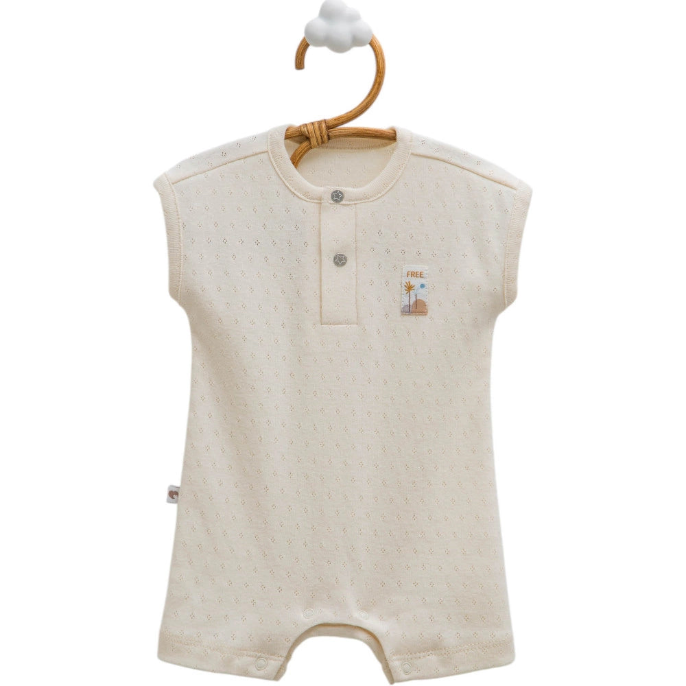 Pointelle Henley Cotton Romper