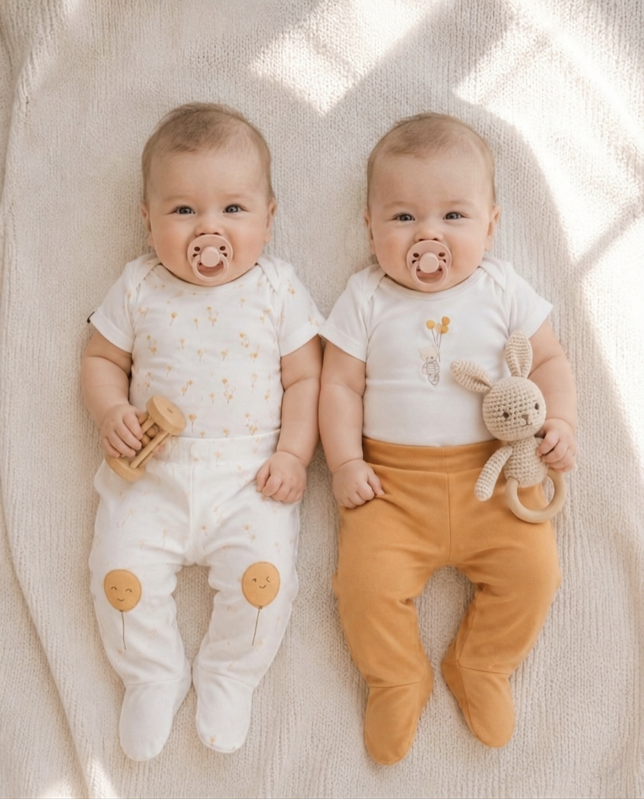 Whimsical Balloon Bodysuit Set (2pcs)